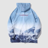Sonnenfeste QD-Jacke mit Kapuze und Bergmuster